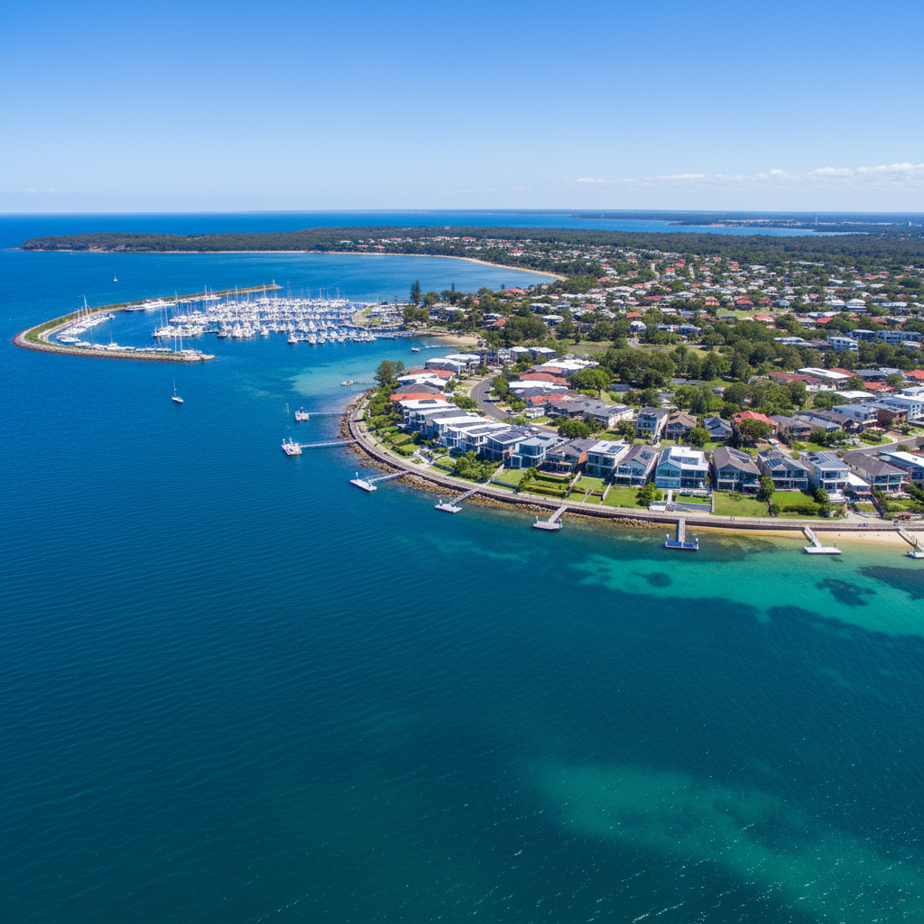 Top 9 Brisbane Suburbs for Buying Investment Property This Year 3 Scarborough and Redcliffe Peninsula coastal suburb aerial view Brisbane
