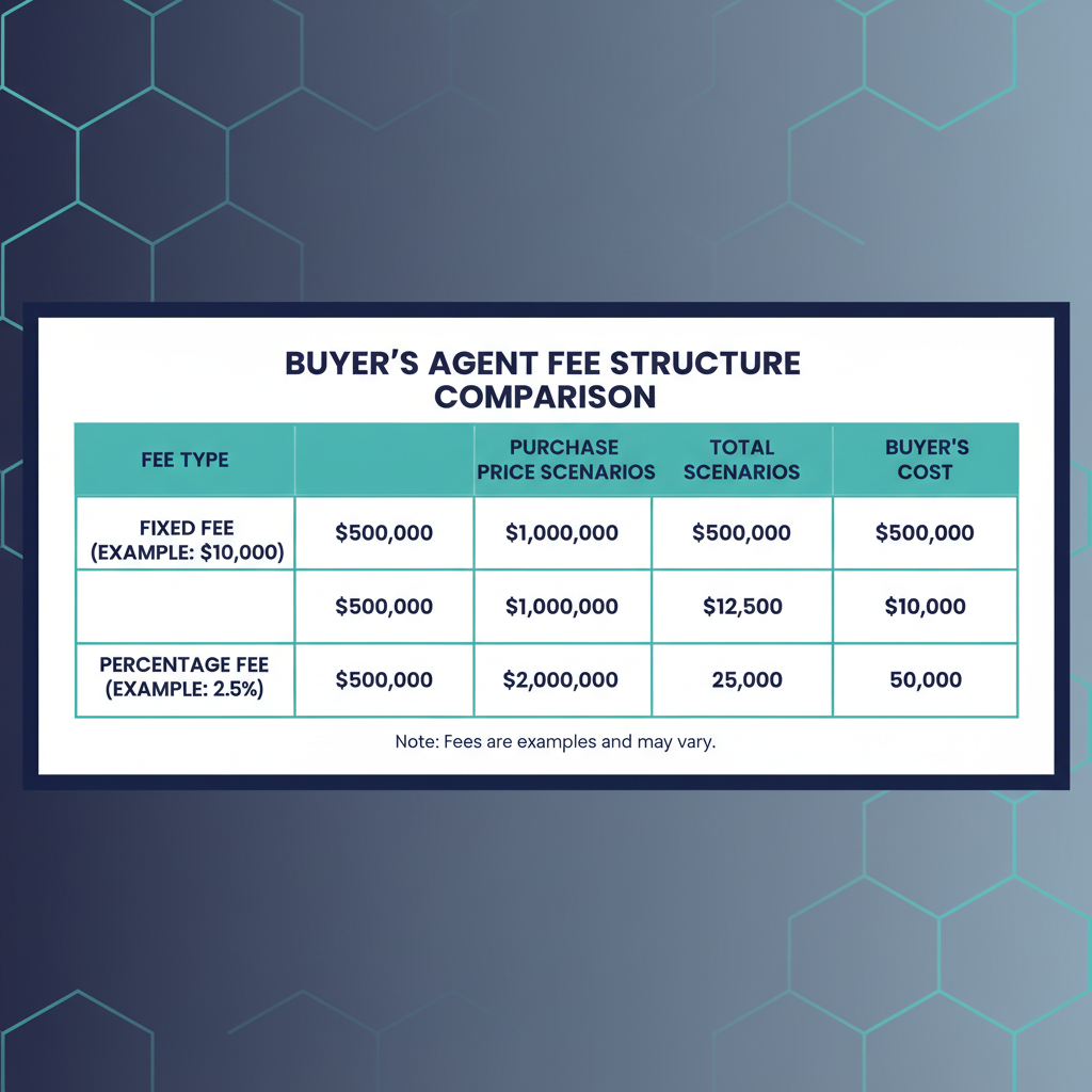 Brisbane Property Investment Case Study Using 10 Year Modelling and Fixed Fee Buyers Agent 3 Comparison table of fixed fee versus percentage-based buyers agent fees for Brisbane property purchase