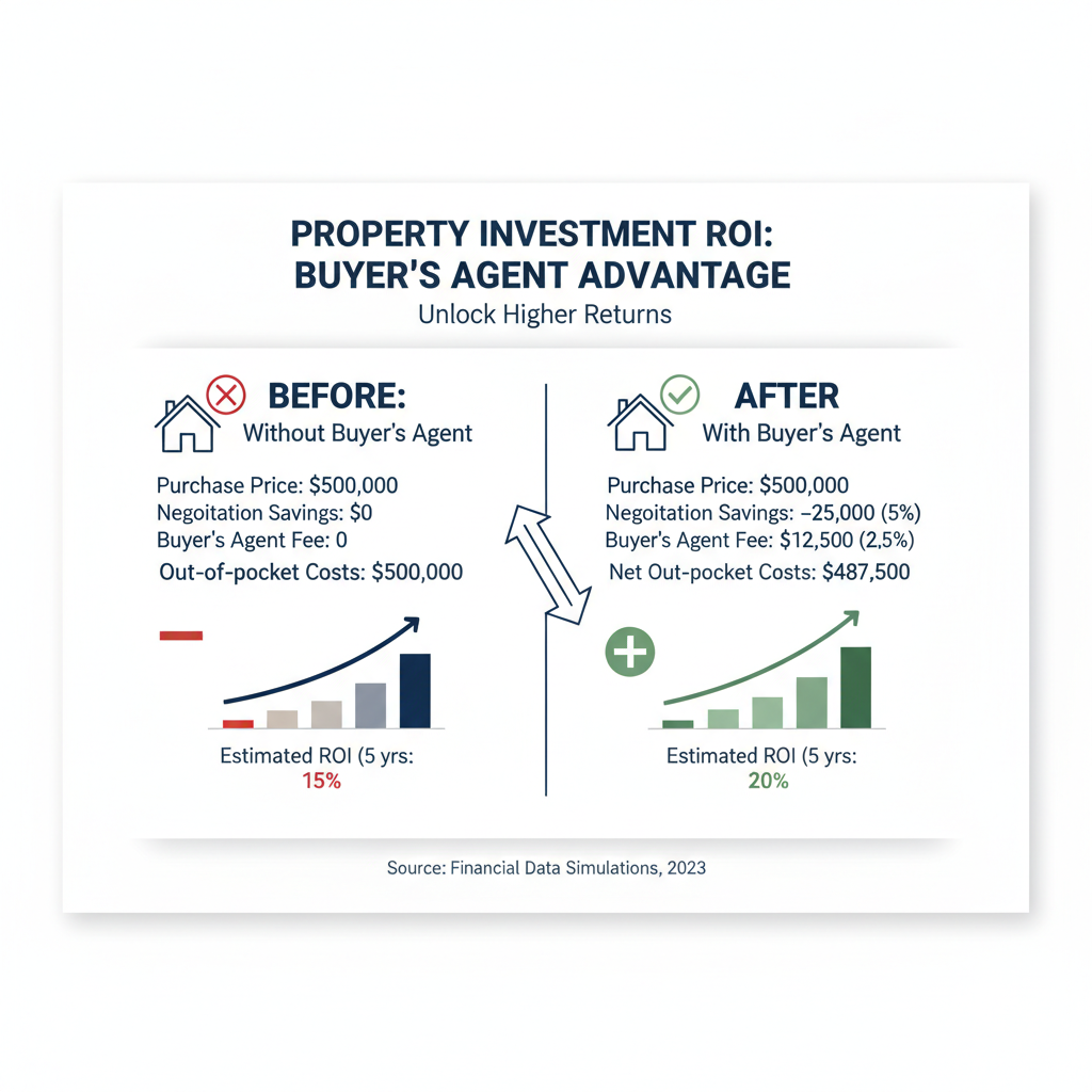 Buyers Agent Brisbane The Complete 2026 Guide to Fees Services and Finding the Right Expert 3 Buyers agent ROI calculator showing savings on Brisbane property purchase