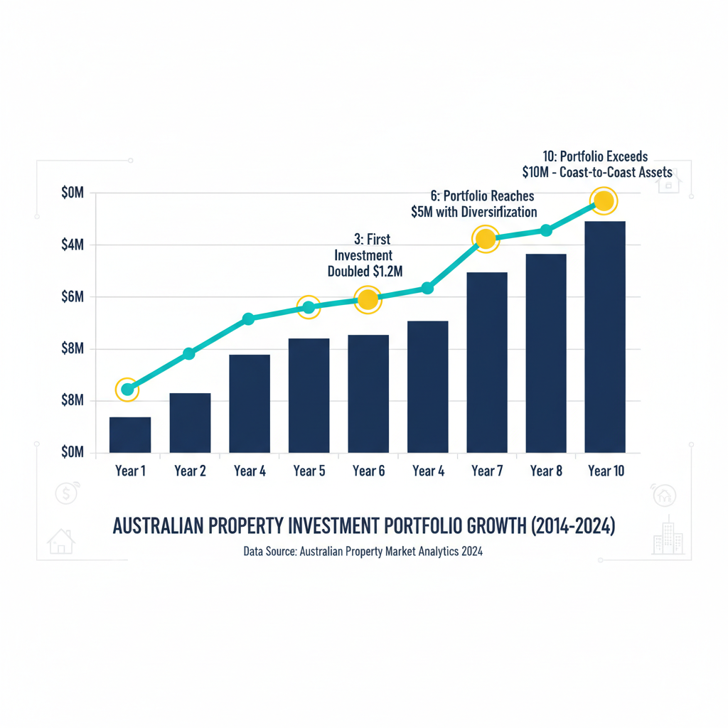 Property Equals Wealth by Dragan Dimovski Now Available for Australian Investors 2 10-year property portfolio growth strategy visualization