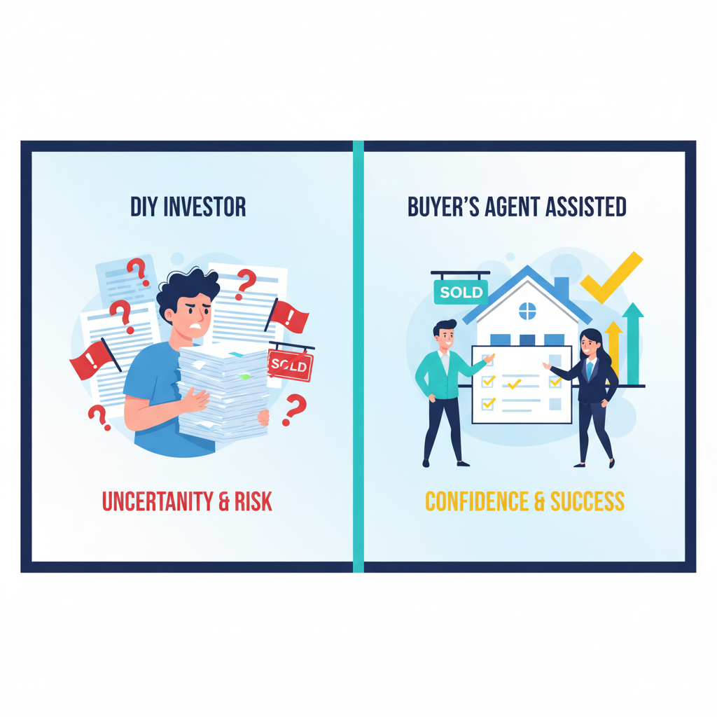 How First-Time Investors Avoid Costly Mistakes Using a Buyers Agent 3 Comparison of DIY property investing versus using a buyers agent