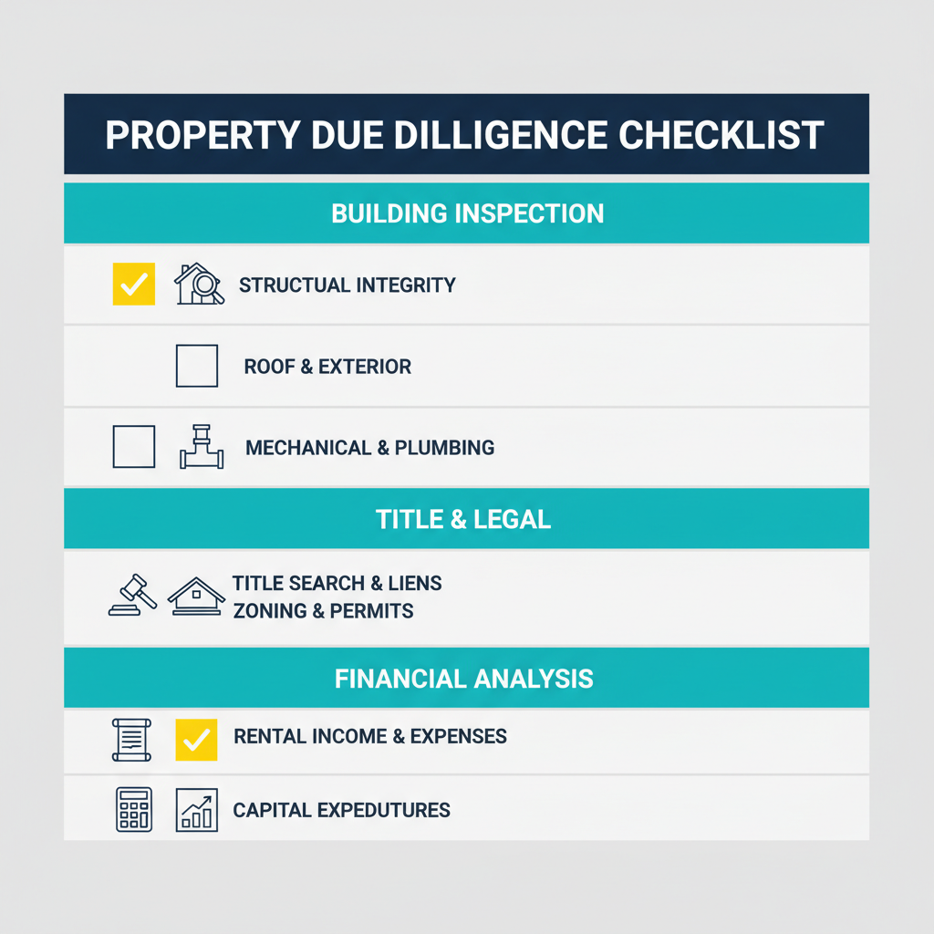 How First-Time Investors Avoid Costly Mistakes Using a Buyers Agent 1 Comprehensive property due diligence checklist for investment properties Australia