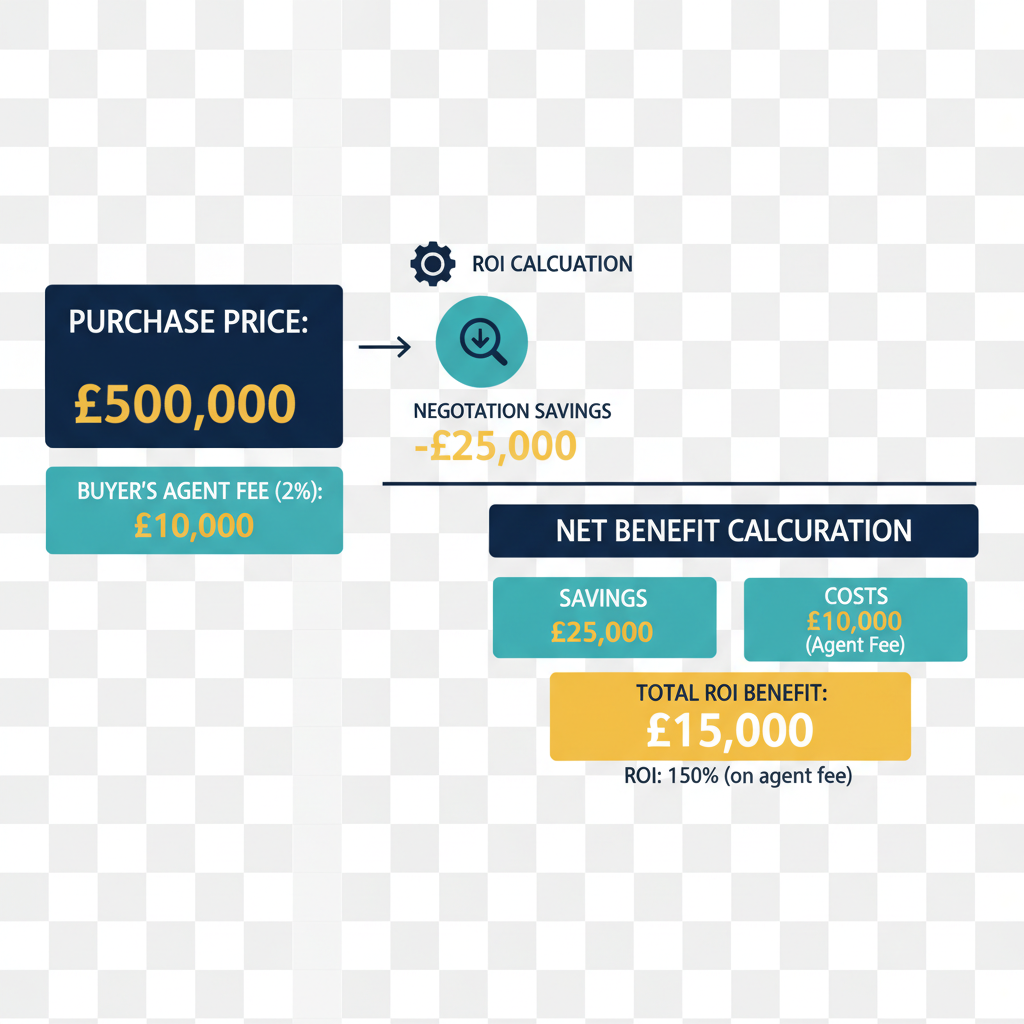 Is a Buyers Agent Worth It in Australia 2026 Cost vs Return Breakdown 2 Buyers agent ROI calculation showing average savings of $44,000 compared to agent fee costs