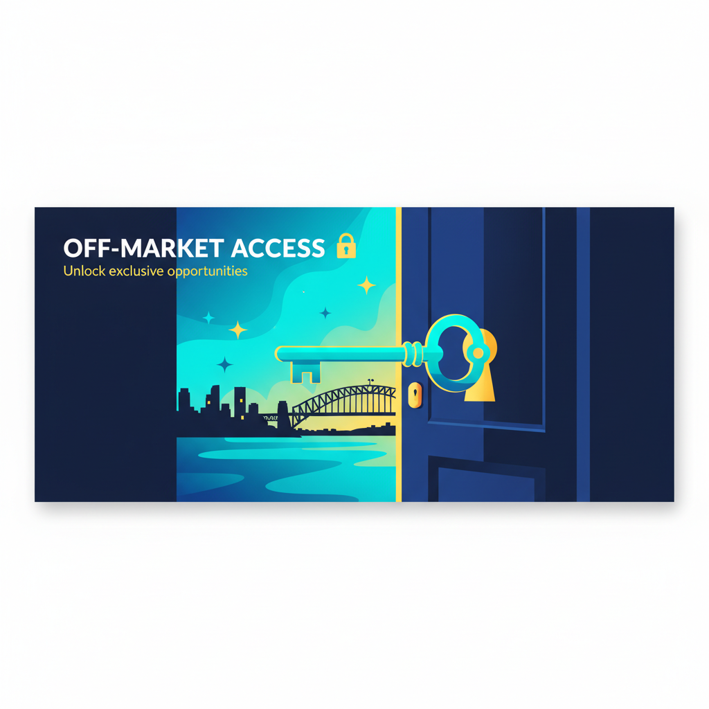 Buyers Agent Sydney Expert Help for Your Property Purchase Journey 3 Illustration representing exclusive off-market property access in Sydney