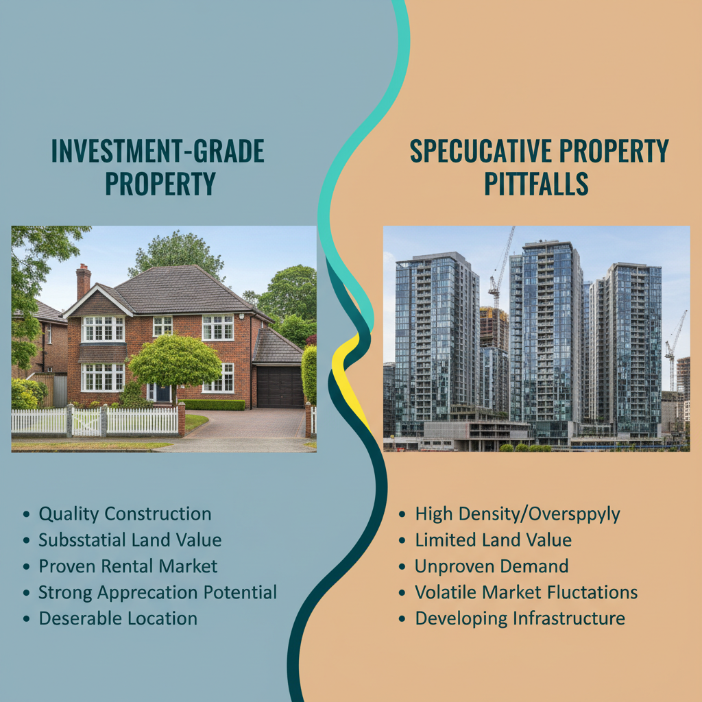 Is Property Still Worth It in 2026? The Truth Behind Australia's Market Uncertainty 2 Visual comparison of investment-grade properties versus speculative purchases in Australian property market 2026