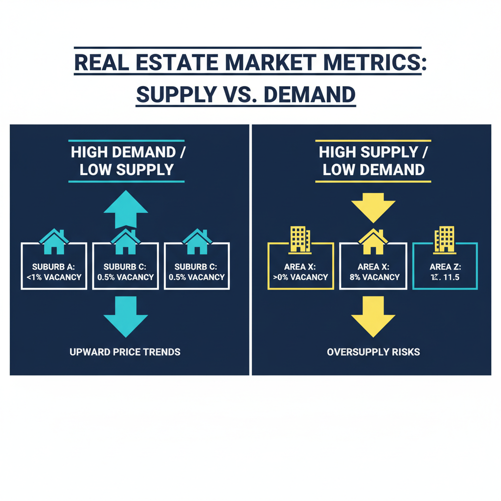 How to Find Property Hotspots in Australia Before Prices Boom 1 Property supply and demand comparison chart for Australian suburbs
