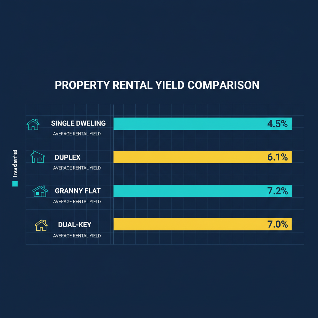 Single vs Dual Income How One Property Move Can Double Your Rent in 2026 1 Rental yield comparison chart for single vs dual-income properties in 2026