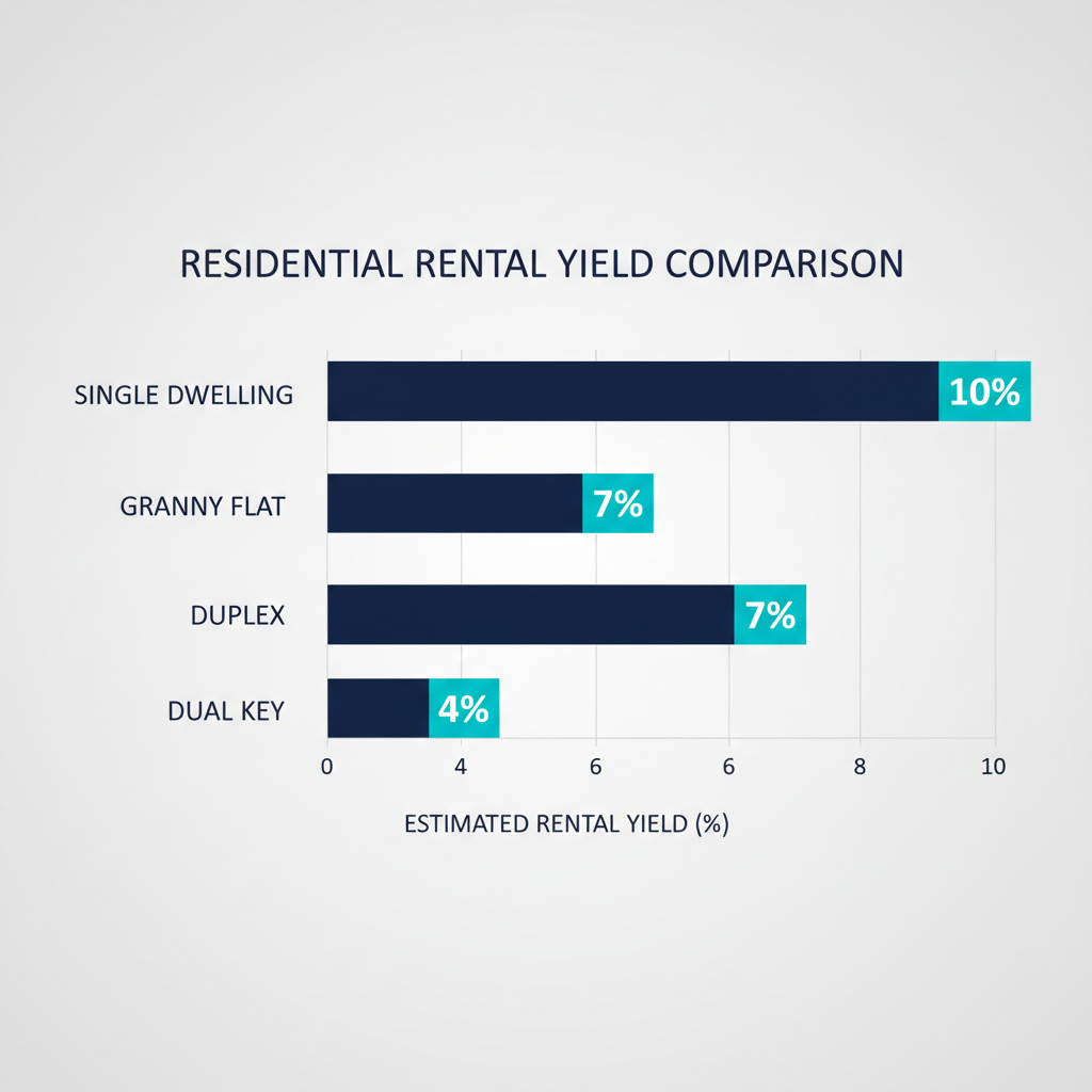 Dual Income Properties Australia The Smart Investor Strategy for 2026 2 Rental yield comparison chart for different dual income property types