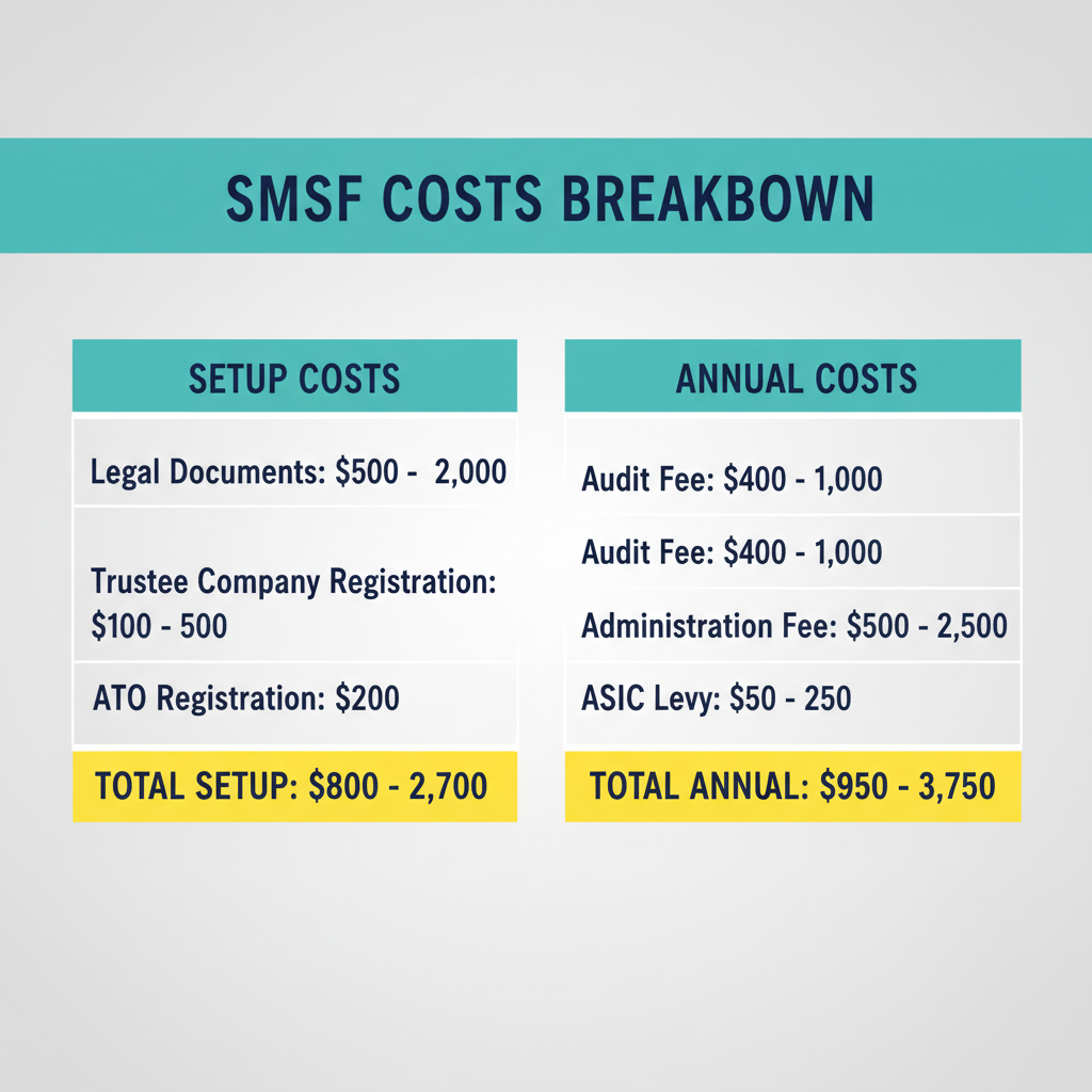 How to Use Your Super to Buy Property in Australia 2026 Complete Step by Step Guide 2 SMSF setup and ongoing costs comparison table