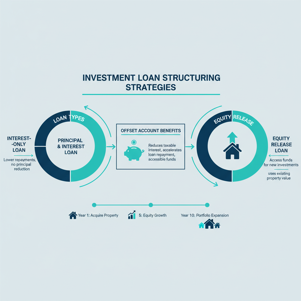 How to Choose the Right Mortgage Broker for Your Investment Property in Australia 2 Investment loan structuring strategies diagram showing interest-only vs principal-and-interest split