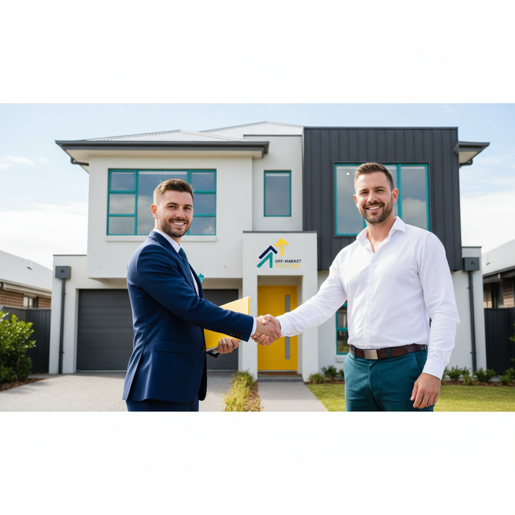 Buyers advocate and investor closing off-market property deal in Australia