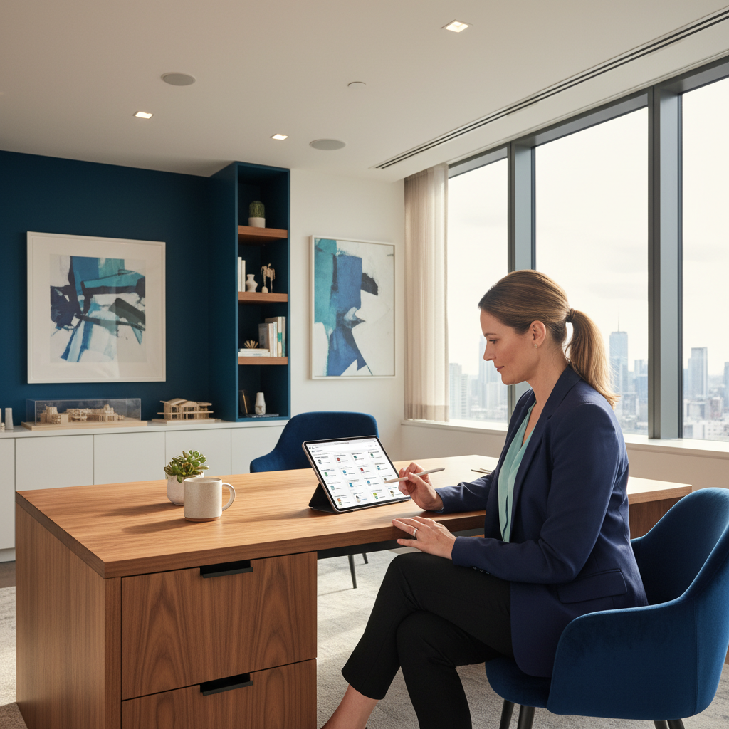 Buyers agent reviewing exclusive off-market property listings