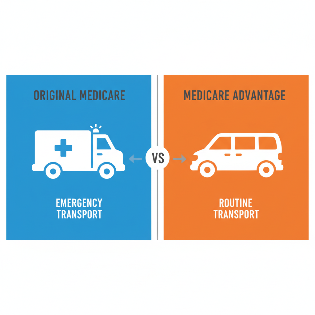 Comparison of Original Medicare and Medicare Advantage transportation coverage types