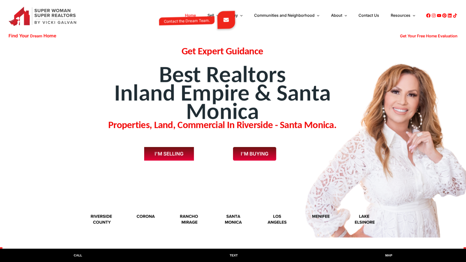 Super Woman Super Realtors homepage — Riverside and Inland Empire real estate buyer resources by Vicki Galvan