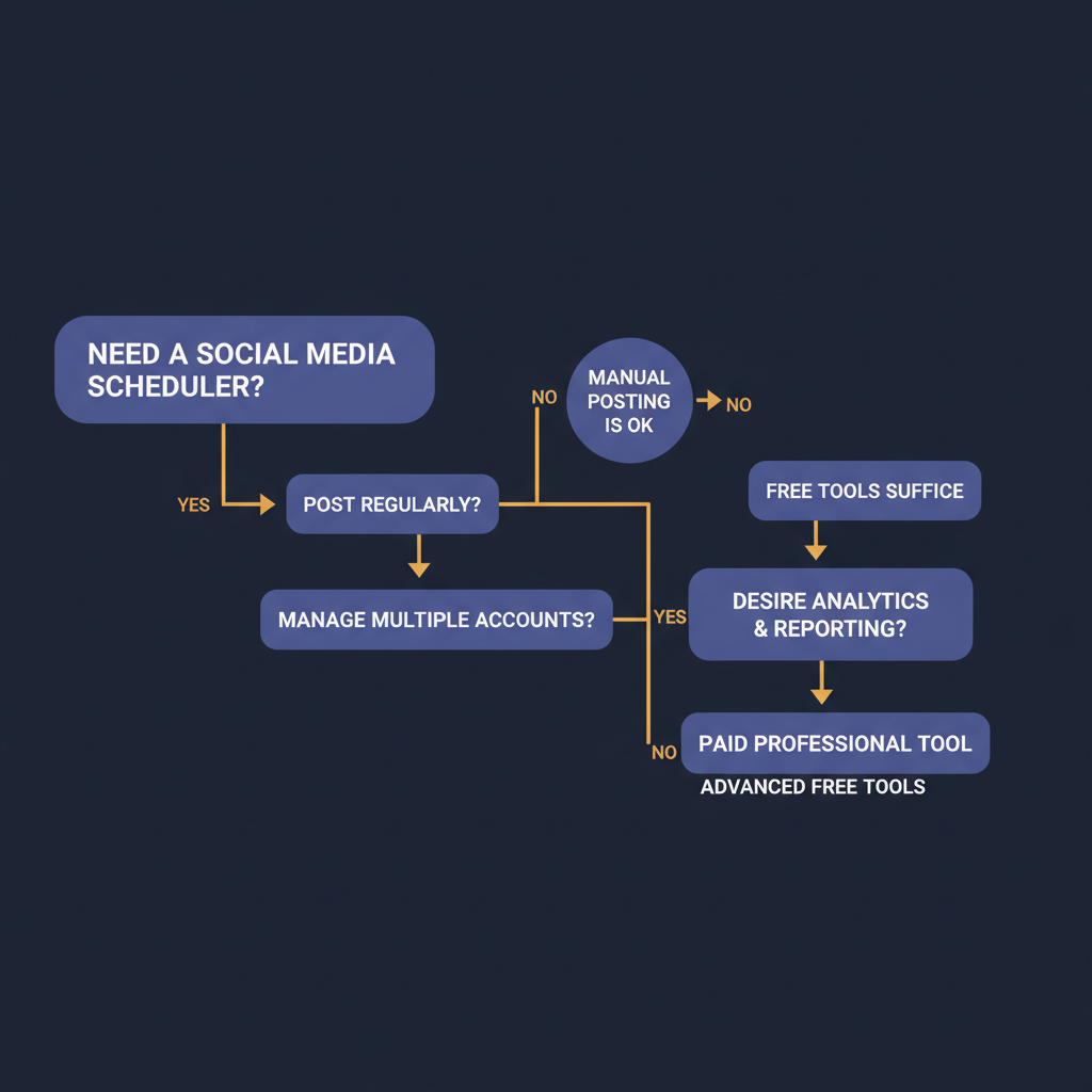 Flowchart for choosing the best Hootsuite alternative