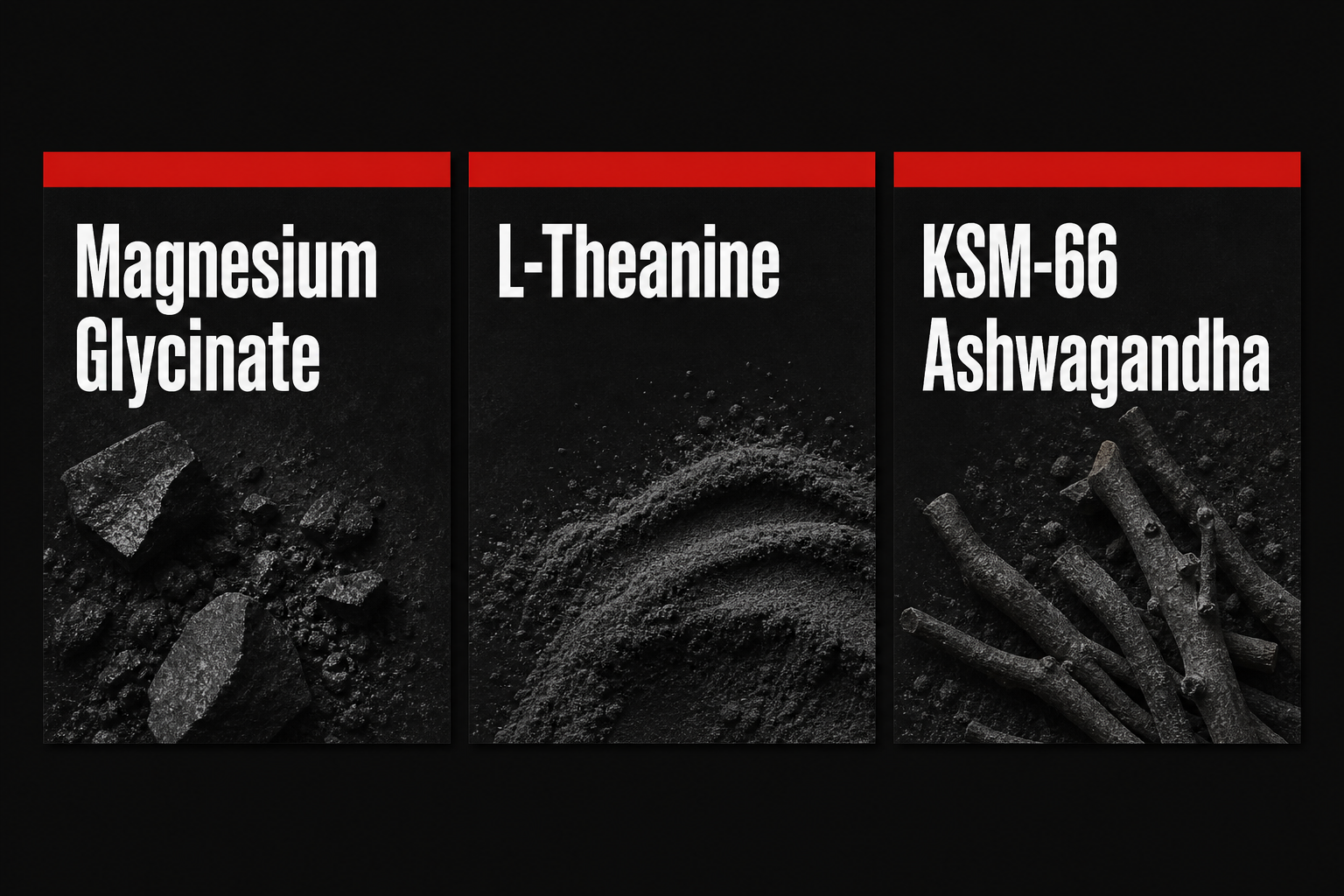 Key ingredients in melatonin-free sleep supplements: magnesium glycinate, L-theanine, and KSM-66 ashwagandha