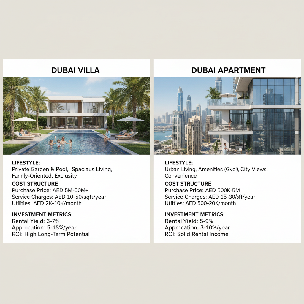Comparison of villa