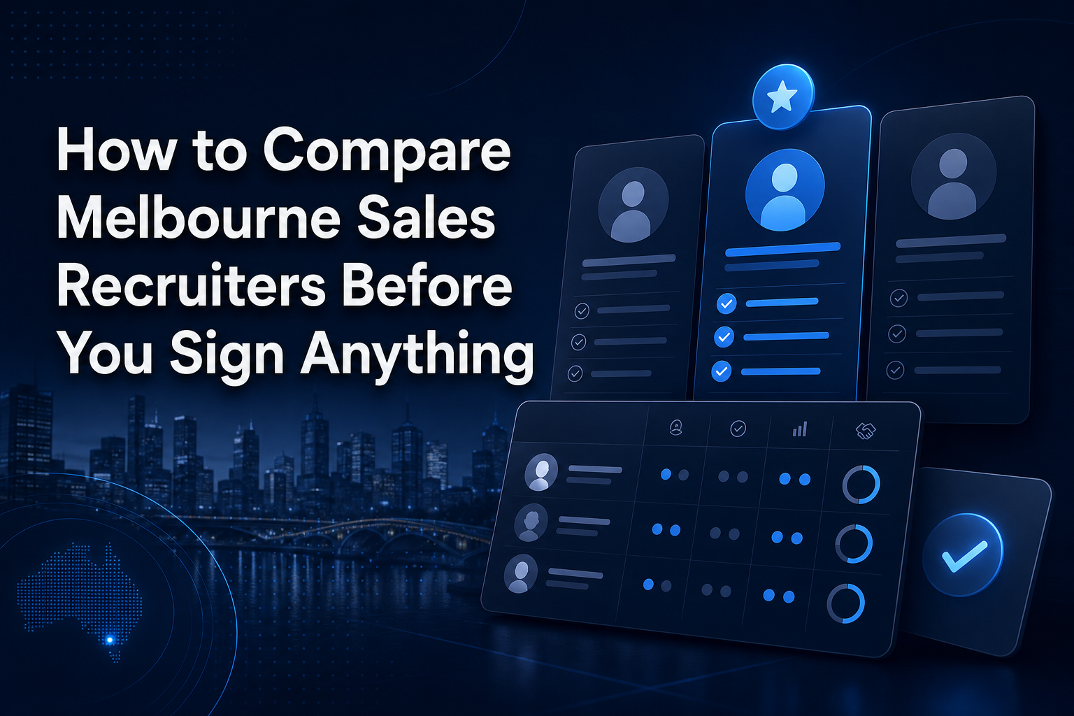 Hero image for How to Compare Melbourne Sales Recruiters Before You Sign Anything